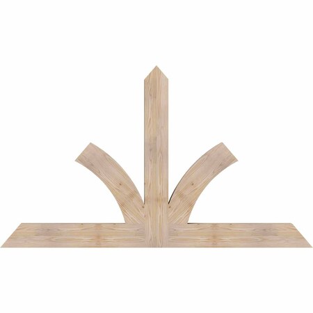 Ekena Millwork Richland Smooth Timber Gable Bracket, Douglas Fir, 72"W x 42"H x 3 1/2"D x 5 1/2"F, 14/12 Pitch GBW072X42X0406RIC00SDF
